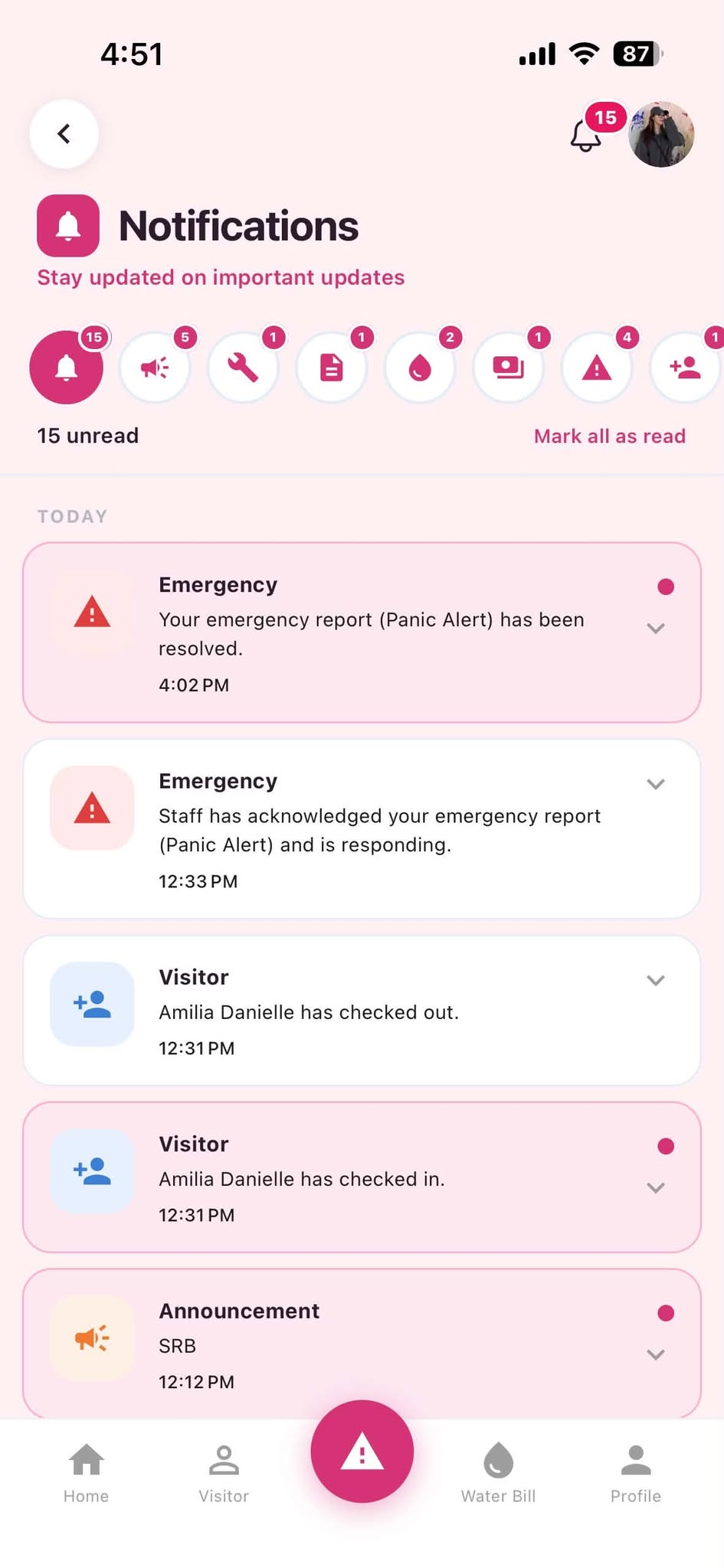 Notifications UI